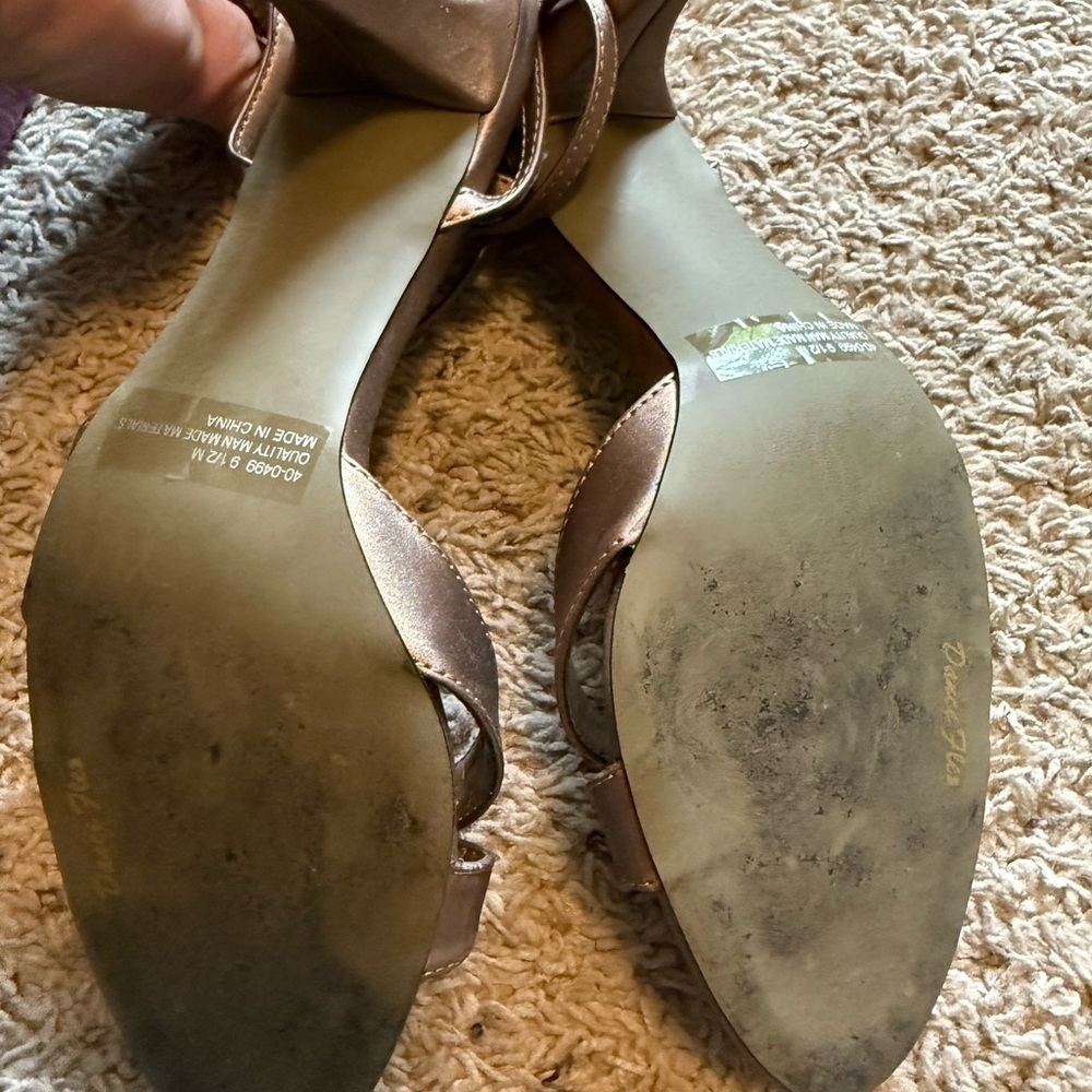 Easy Street Starlet Bronze Satin Sandals - Picture 4 of 5
